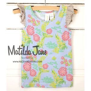 Matilda Jane girls 2 tank top Botanical flutter Daydreamer Wonderful Parade blue